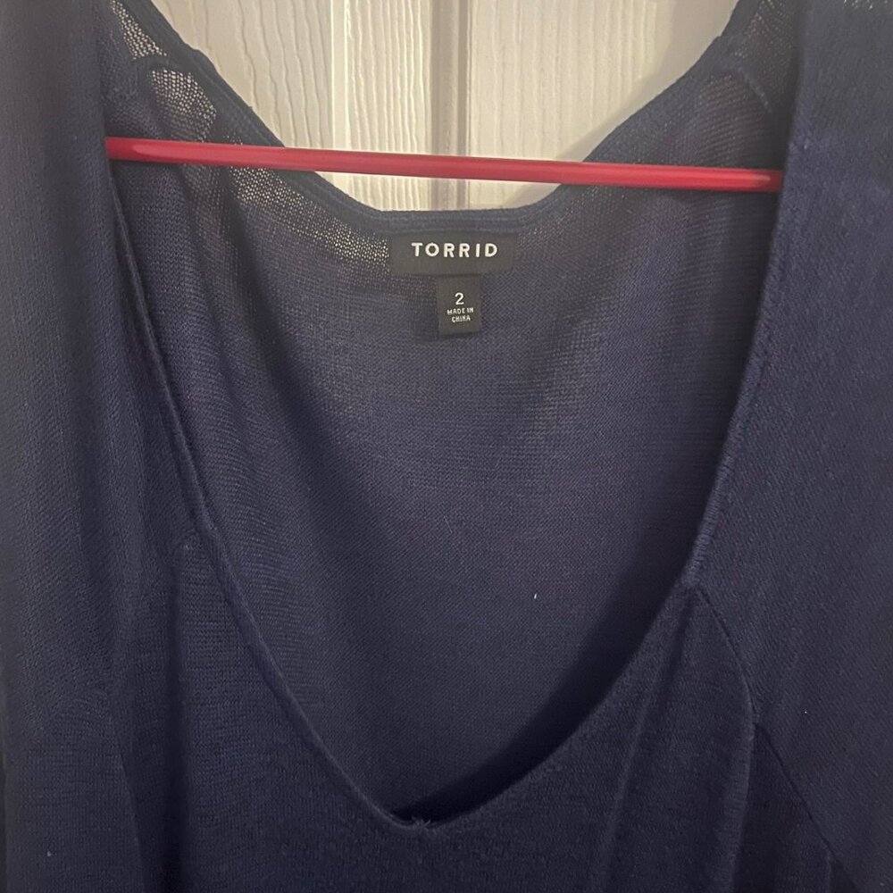Nacy Blue Peek a Boo Sleeve Dress